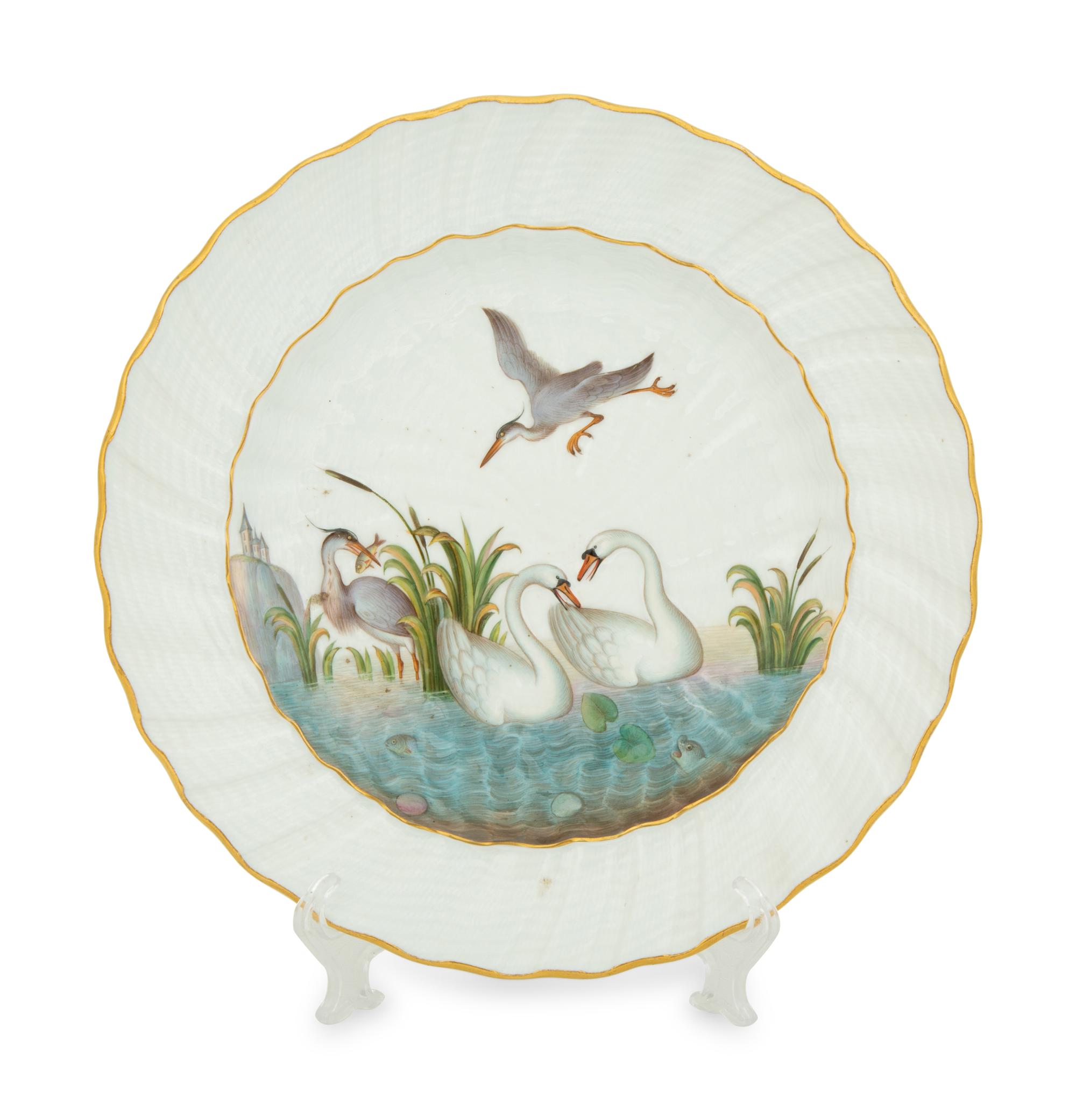 A Meissen Porcelain "Swan Service" Plate — 19TH/20TH CENTURY