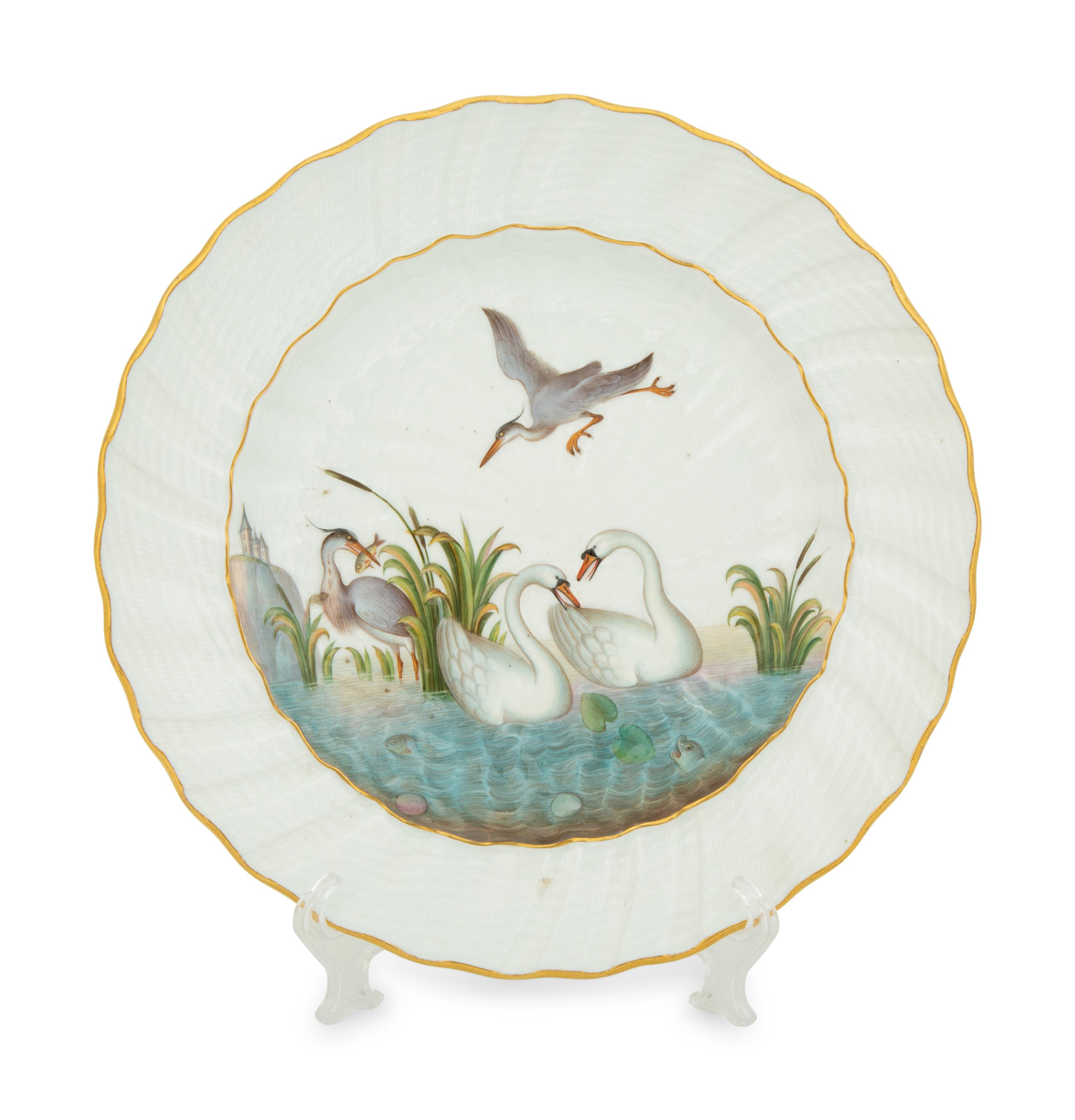 A Meissen Porcelain "Swan Service" Plate — 19TH/20TH CENTURY