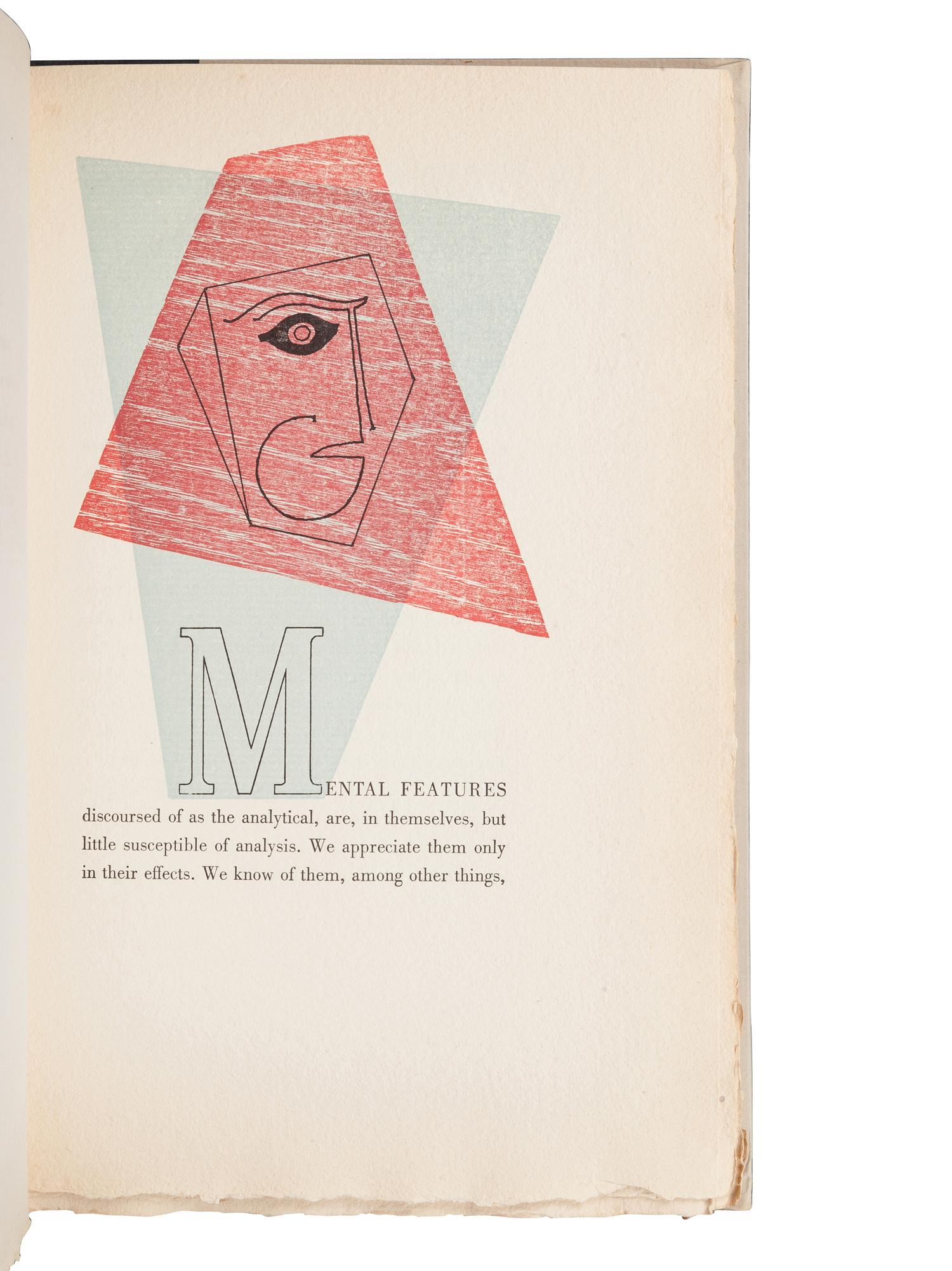[ALLEN PRESS]. POE, Edgar Allen (1809-1849). The Murders in the Rue Morgue . Antibes, France: Allen Press, 1958.