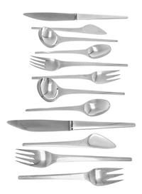 Henning Koppel (Danish, 1918-1981), GEORG JENSEN, a sterling silver flatware set, Caravel pattern, 47 items total
