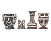 Four Wedgwood Slip Decorated Pearlware Articles