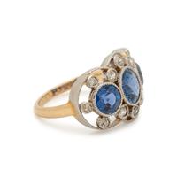 ANTIQUE, SAPPHIRE AND DIAMOND RING