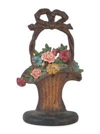 Two American Painted Iron Door Stops