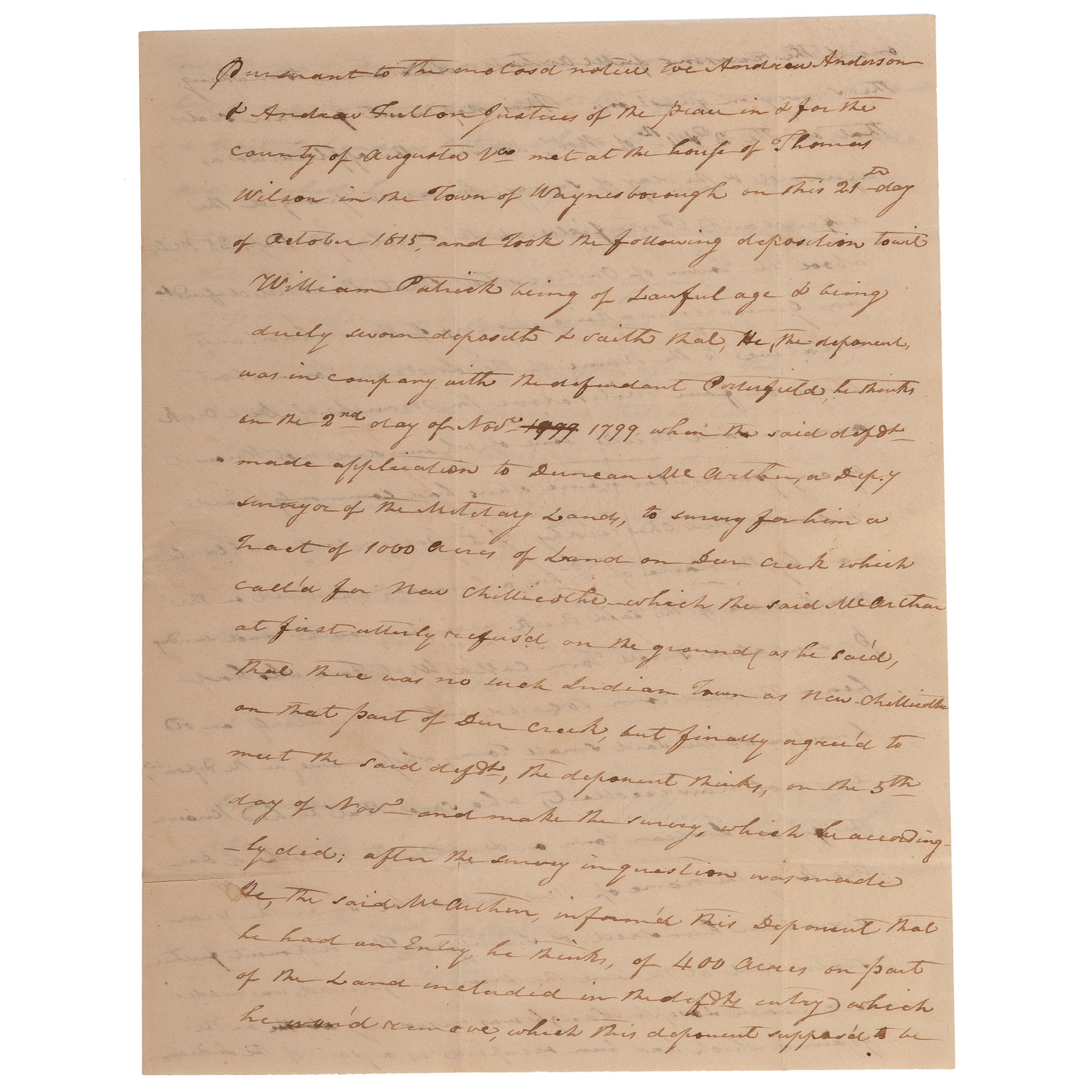 [AUTOGRAPHS & MANUSCRIPTS] -- [NORTHWEST TERRITORY & OHIO]. A group of 31 manuscript and partially printed documents, late 18th to early 19th century, including: