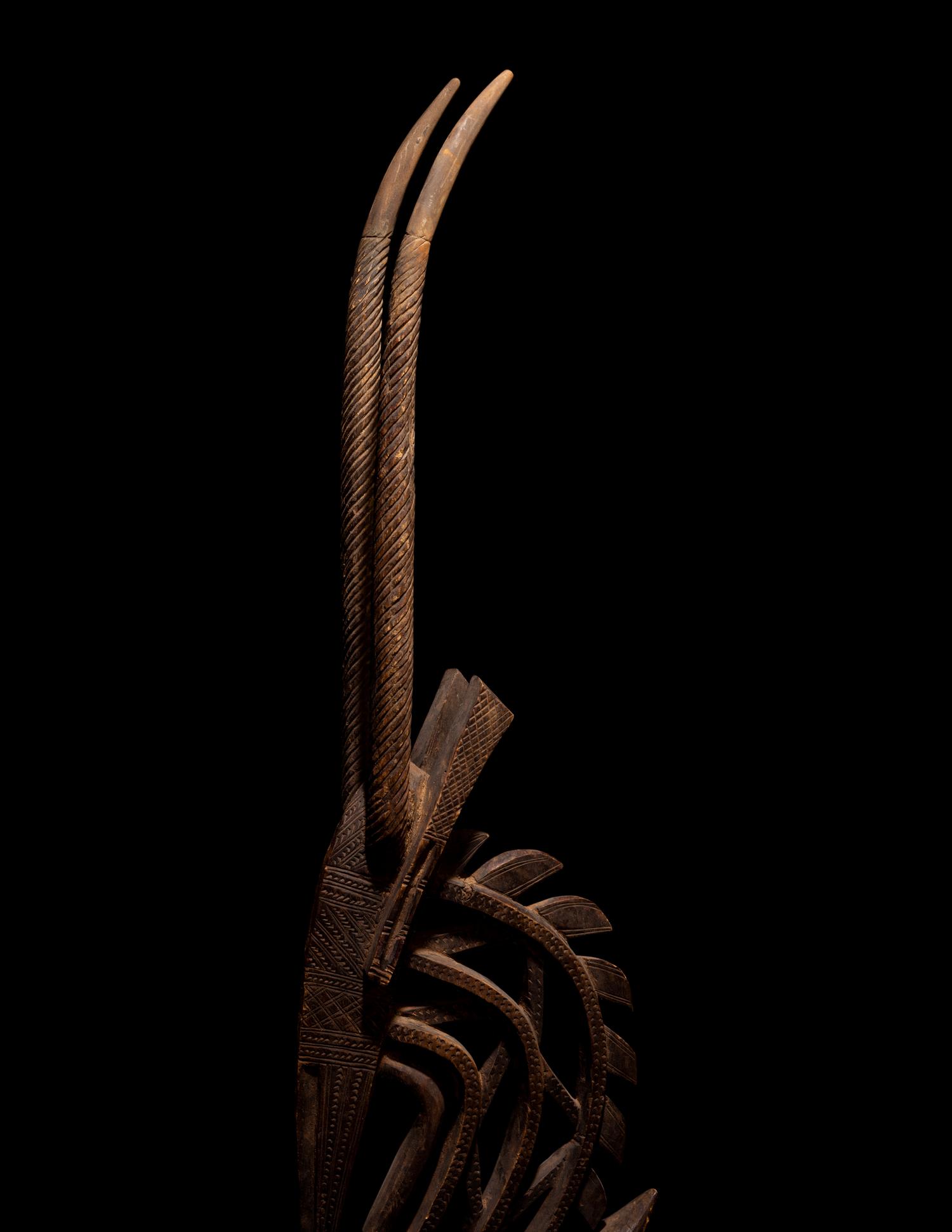 A Bamana Wood Antelope (Chiwara)