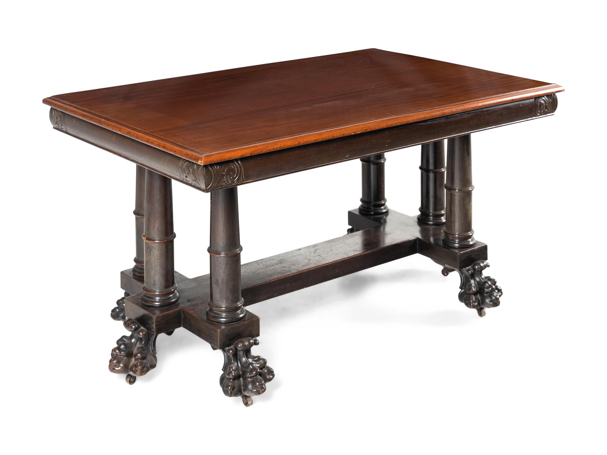 An American Classical Walnut Side Table