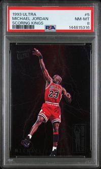 A 1993 Ultra Scoring Kings Michael Jordan Basketball Card No. 5 (PSA 8 NM-MT)