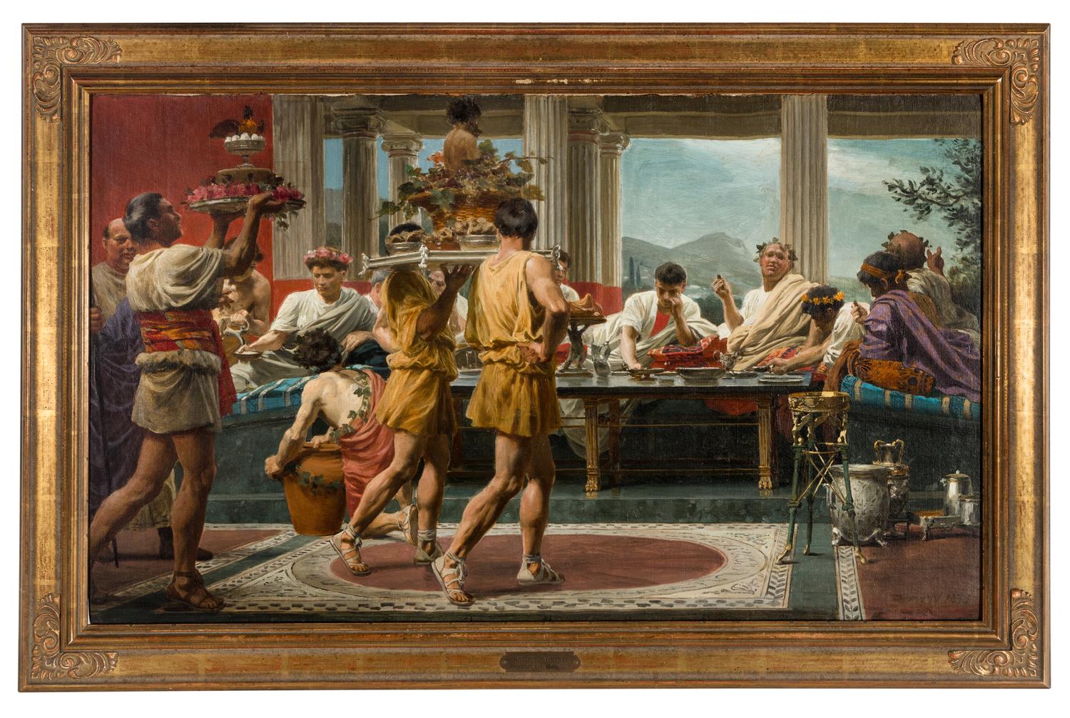 A Roman Feast; together with A Roman Amusement , 1877 (A Pair)