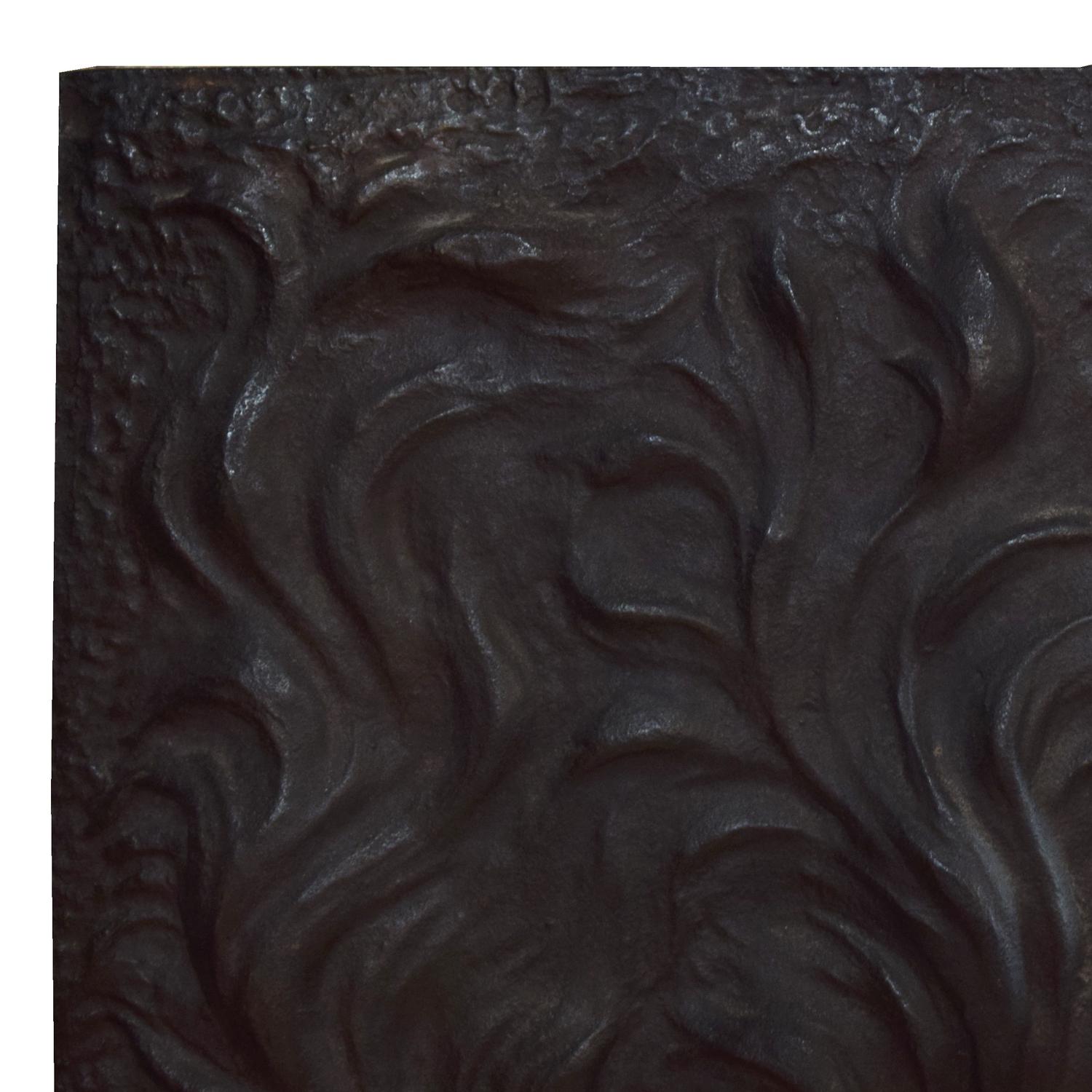 A Cast Iron Fireback 14.5" W x .25" D x 29.5" H — United States, Circa 1880