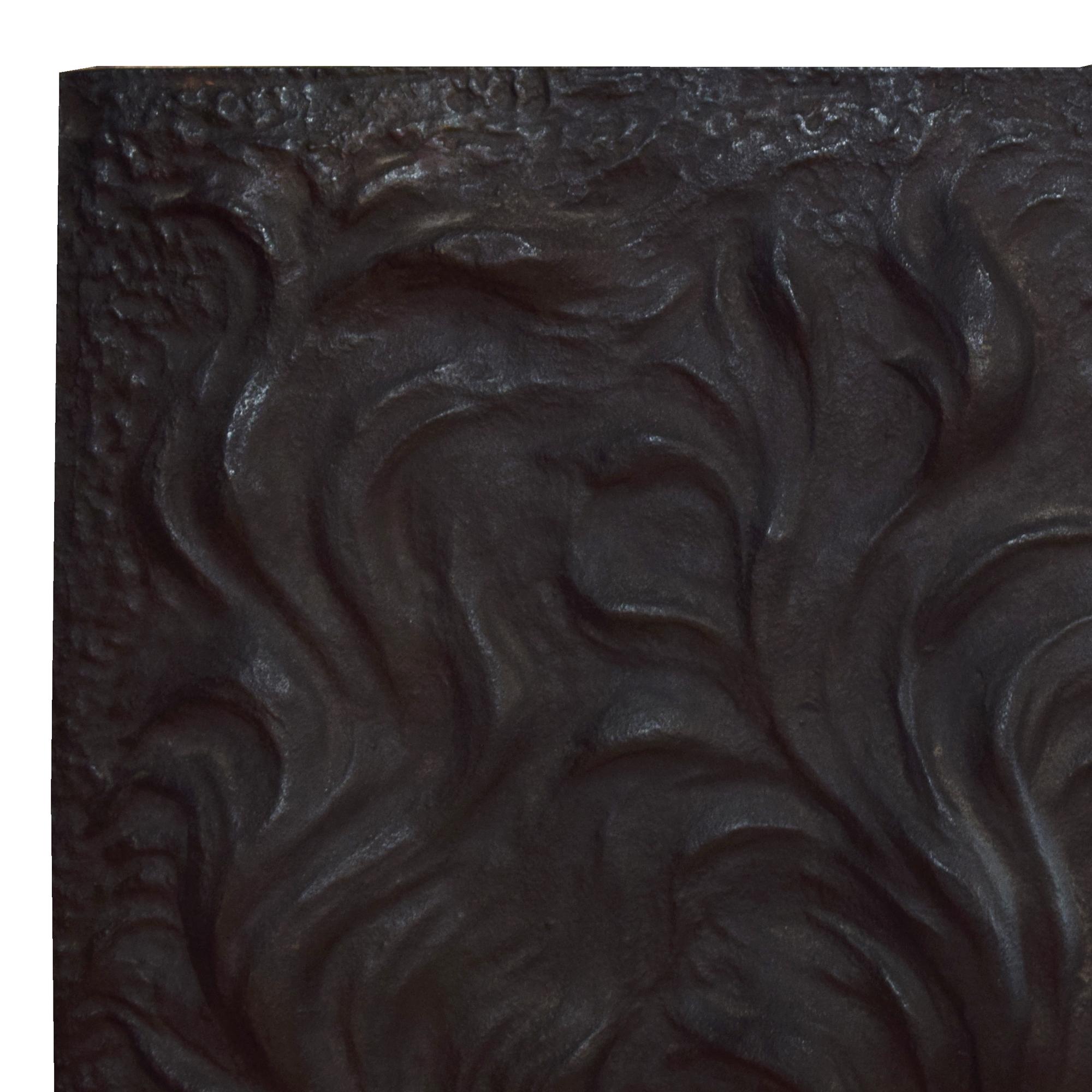 A Cast Iron Fireback 14.5" W x .25" D x 29.5" H — United States, Circa 1880