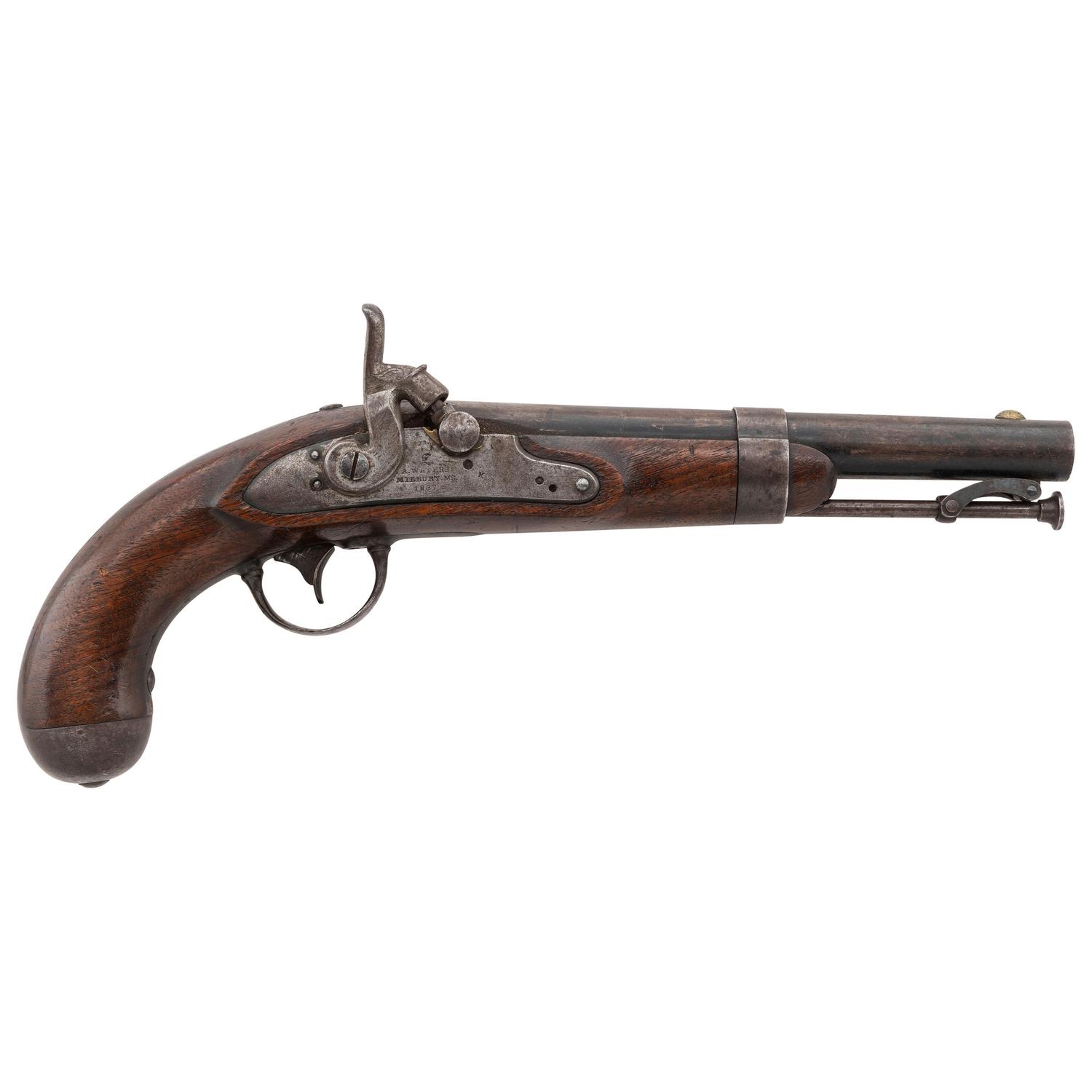 Percussion Converted U.S. Model 1836 Pistol by Waters