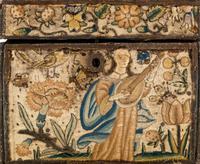 A Charles II Stumpwork Table Casket