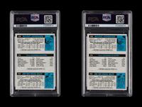 A Group of Two 1980 Topps Magic Johnson Rookie Basketball Cards (PSA 8; PSA 5)