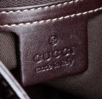 A Gucci Brown Leather Shoulder Bag, 16" x 11.5" x .5".