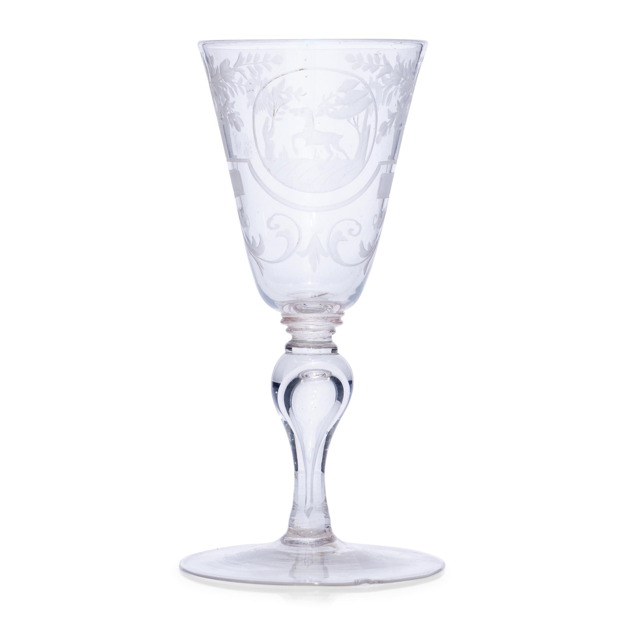 A Dutch Engraved Ale Glass