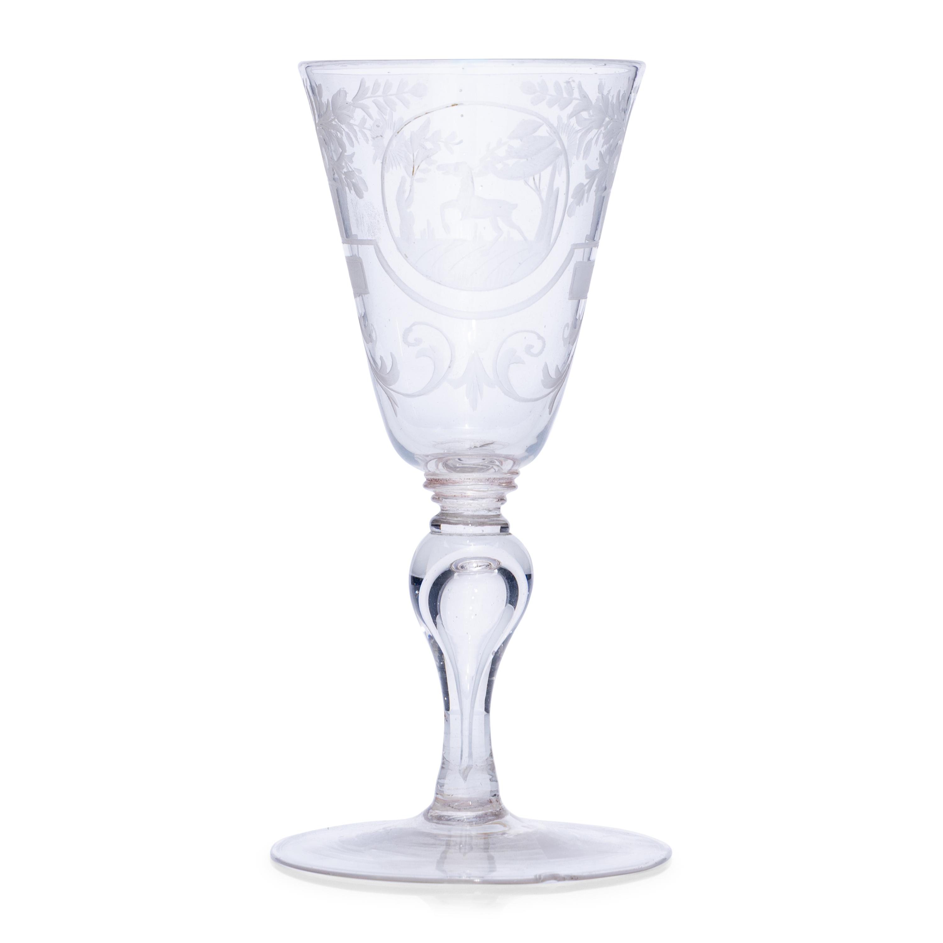 A Dutch Engraved Ale Glass