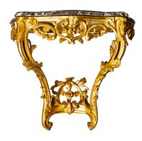 A Louis XV Style Giltwood Console Table Height 33 inches. — 19TH/20TH CENTURY