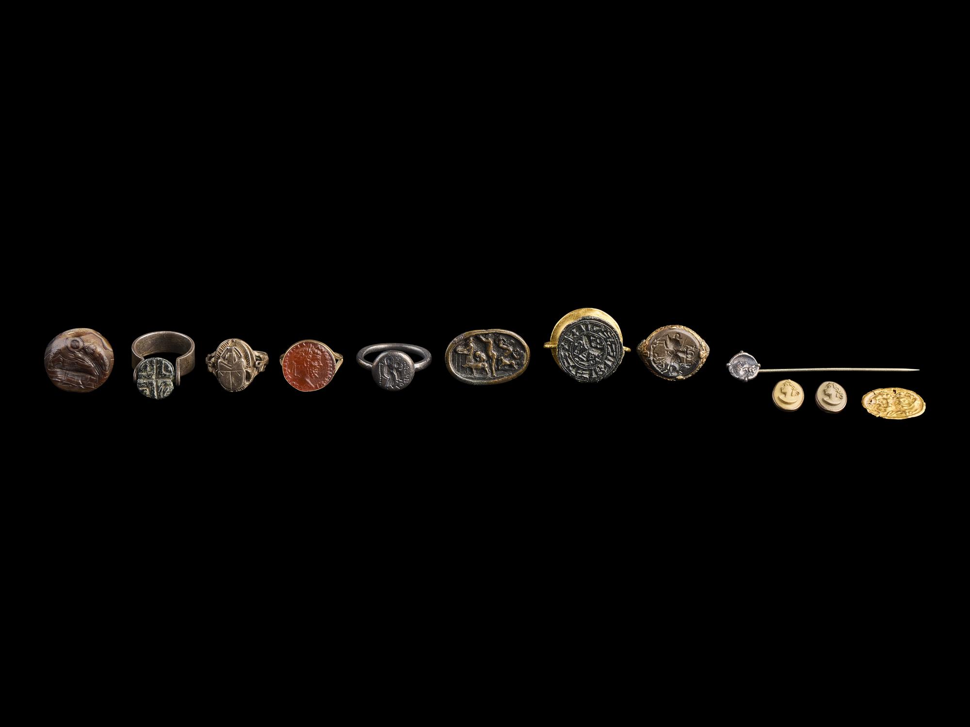 A Group of Twelve Ancient and Neoclassical Finger Rings and Stamp Seals