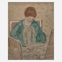 Frederick Carl Frieseke (American, 1874-1939) Lady Sewing