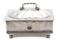 An English Silver Hinged Top Box