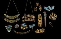 16 Chinese Gilt Metal Jewelry