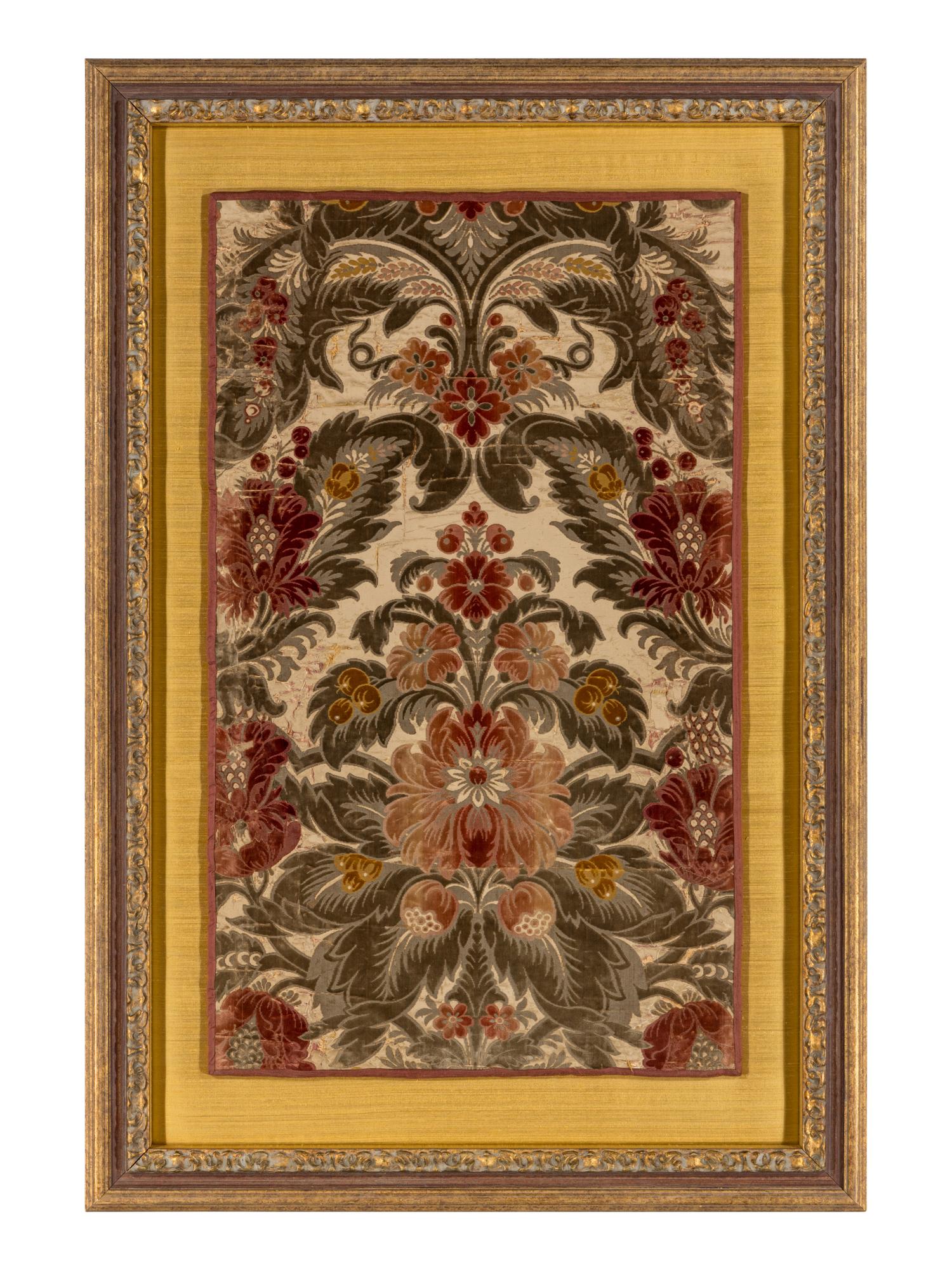 A Pair of Italian Silk Velvet Panels