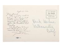 [THE CHECKERS SPEECH]. NIXON, Richard M. Address of Senator Richard M. Nixon. Los Angeles, CA: 23 September 1952.