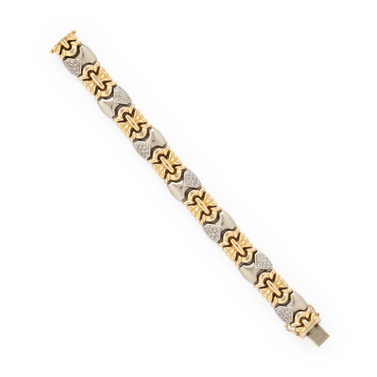 Bicolor Gold and Diamond Bracelet