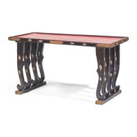 A Japanese Eight-Legged Negoro and Black Lacquer Low Temple Table, Edo Period