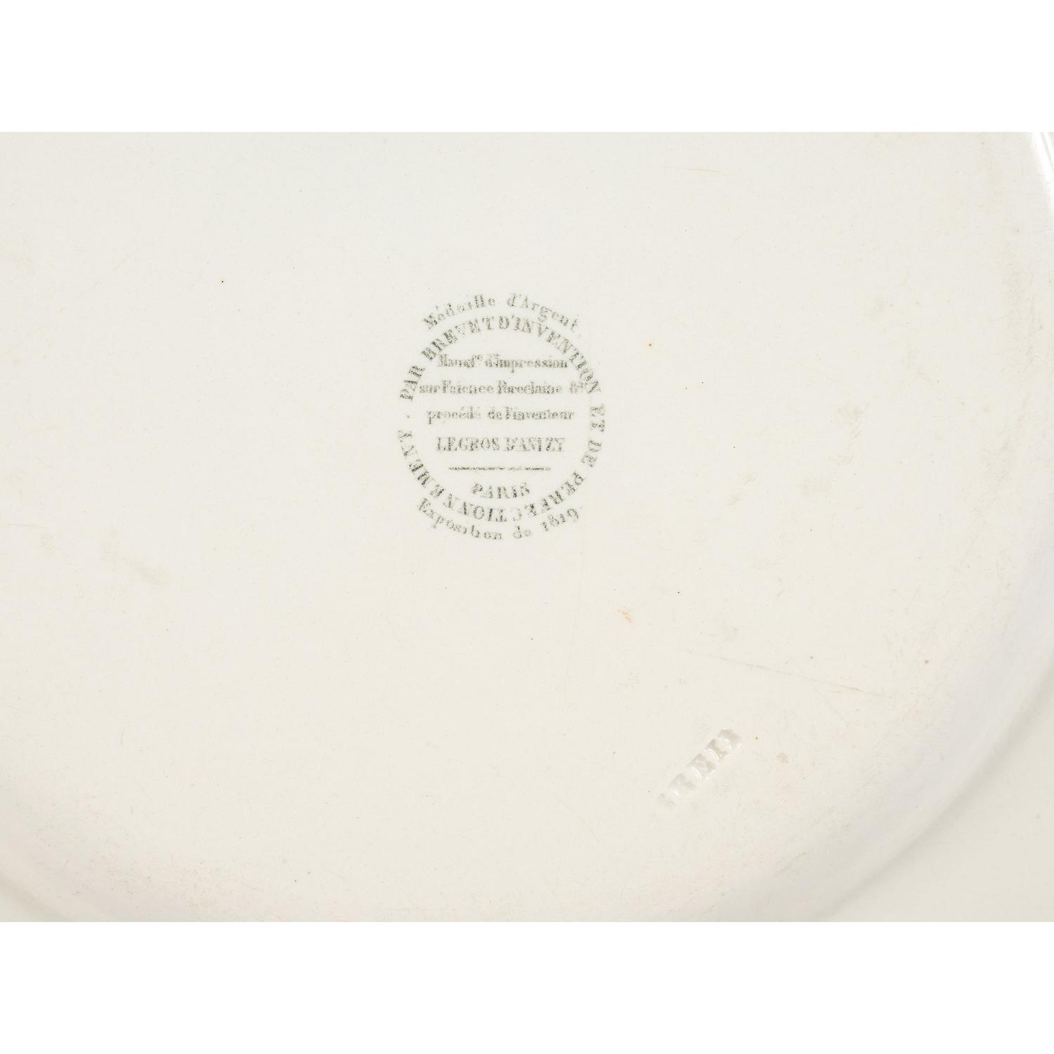 Three Creil Faience Transfer-Decorated Cabinet Plates