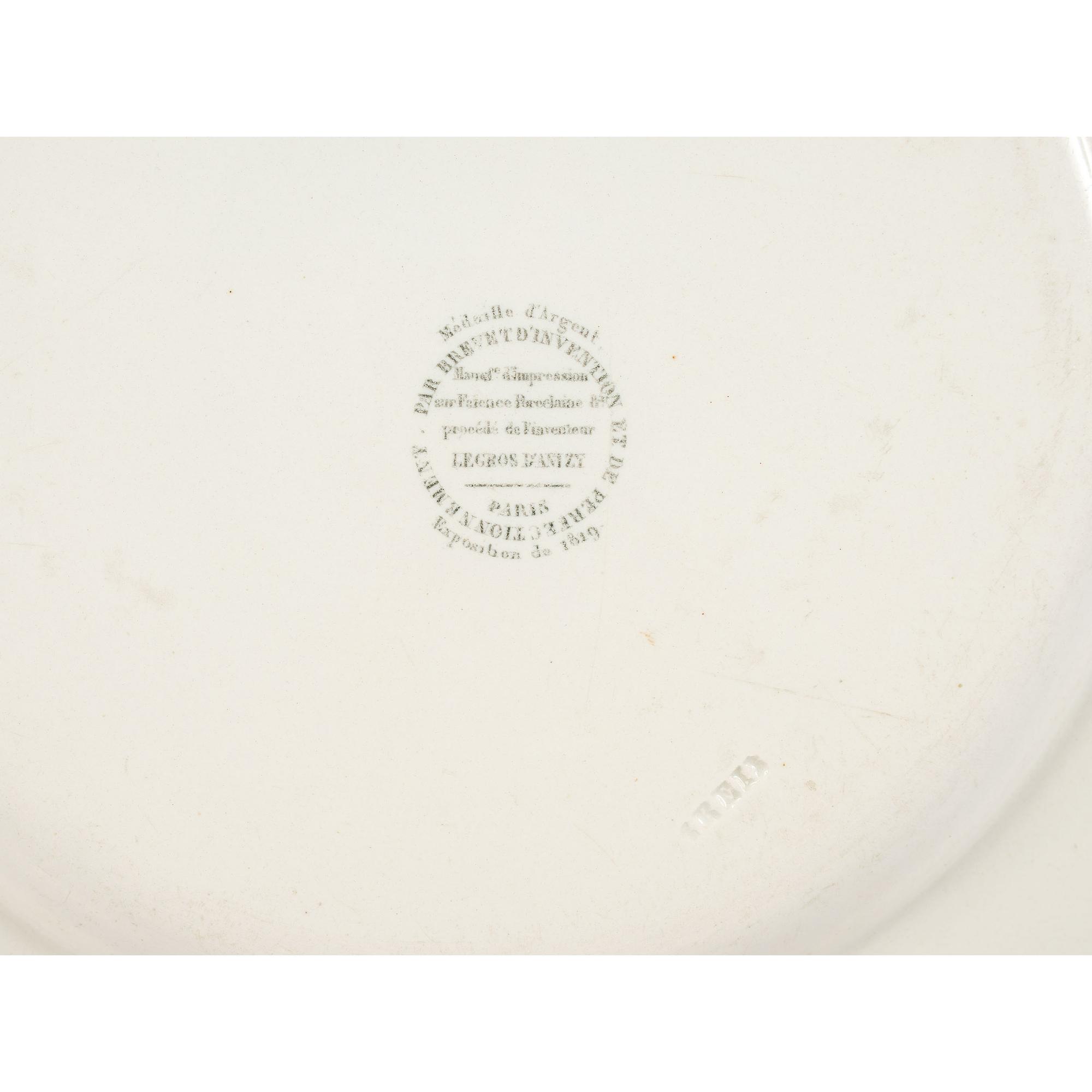 Three Creil Faience Transfer-Decorated Cabinet Plates