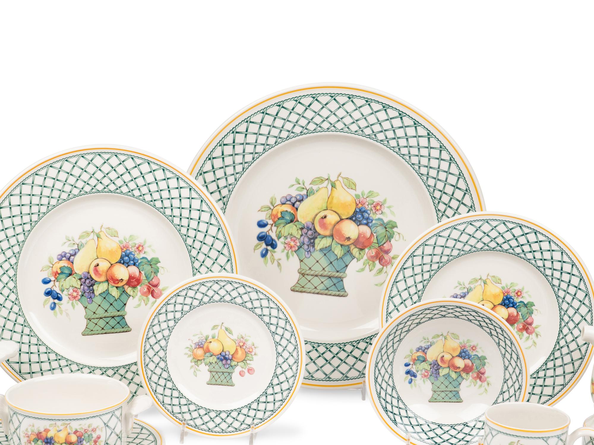 A Villeroy and Boch Basket Dinner Service