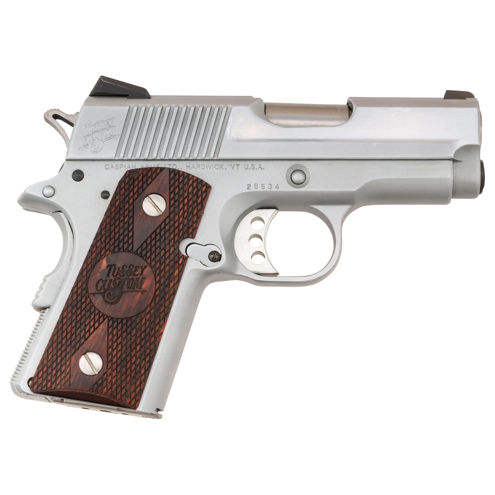 *Terry Tussey "Junior" Custom Sub-Compact 1911 Pistol Built with a Caspian Frame & Slide
