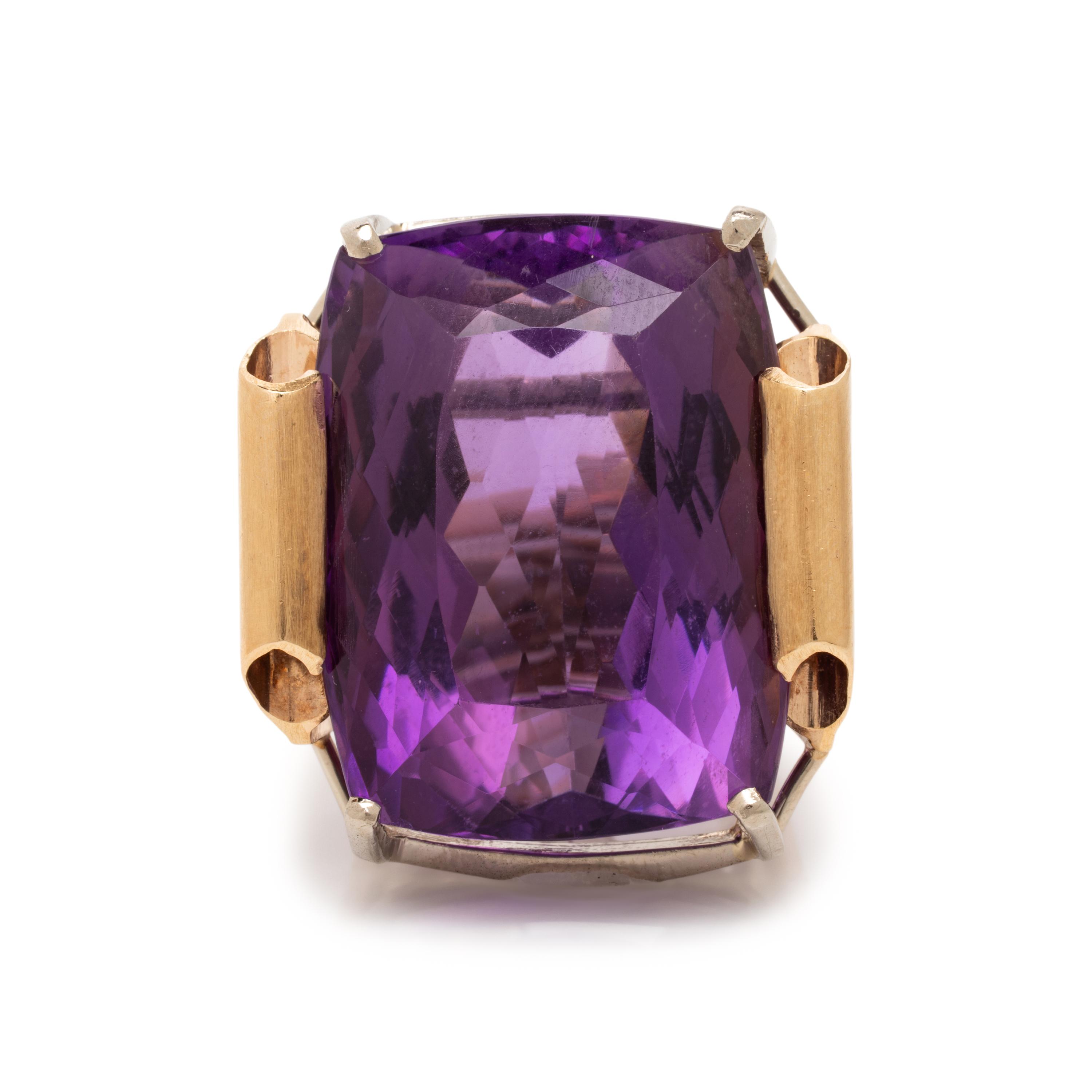 Amethyst and Yellow Gold Ring