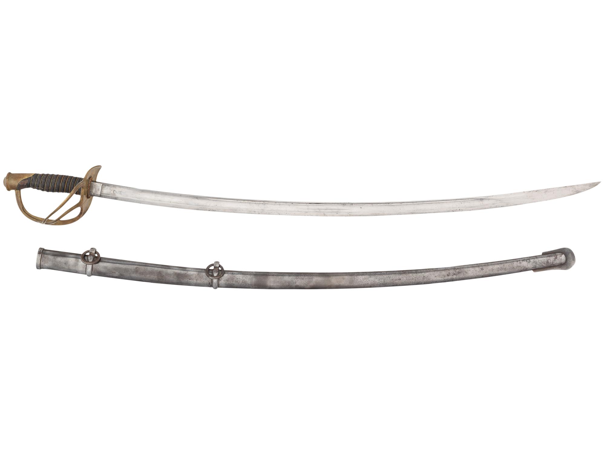 [CIVIL WAR]. US Model 1860 Light Cavalry saber. Manufactured by Ames, Chicopee, MA.