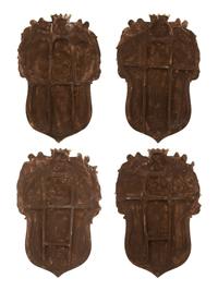 Four Italian Majolica Armorial Plaques