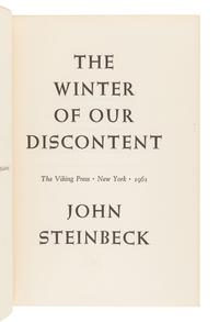 STEINBECK, John (1902-1968). A group of 3 works, comprising: