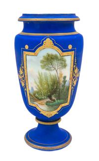 A French Porcelain Vase Height 12 7/8 inches.