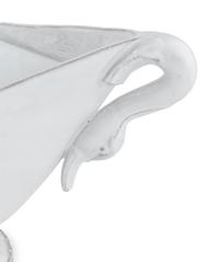 A Continental White-Glazed Faience Tureen
