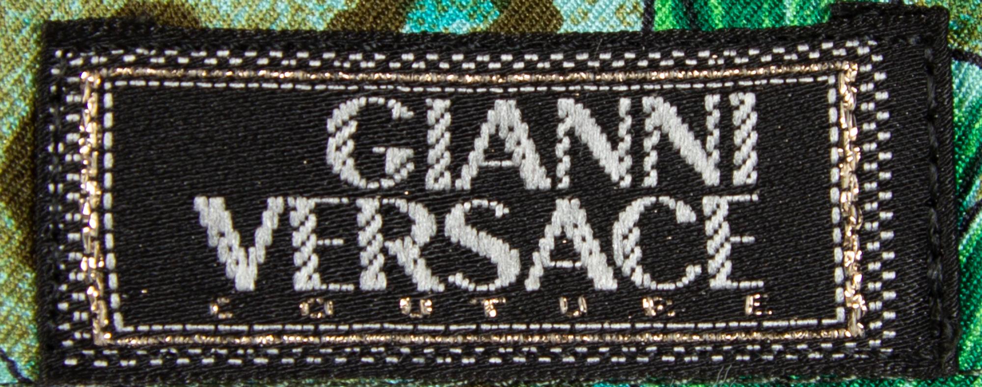 A Gianni Versace Silk Print Shirt, Size 44.