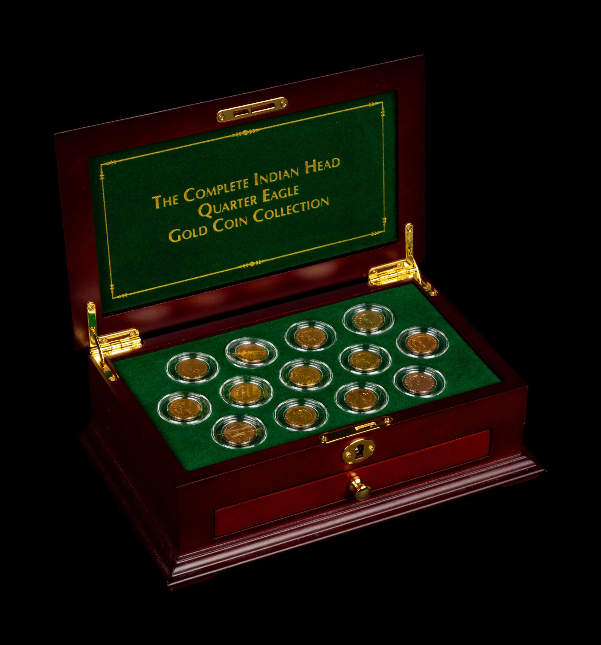 A Set of Thirteen Indian Head $2.50 Gold Coins