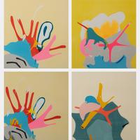 Untitled 10, 11, 13, and 14 (a group of four works)