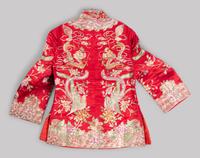 Two Sets of Chinese Embroidered Silk Wedding Gowns