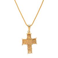 YELLOW GOLD CROSS PENDANT/NECKLACE