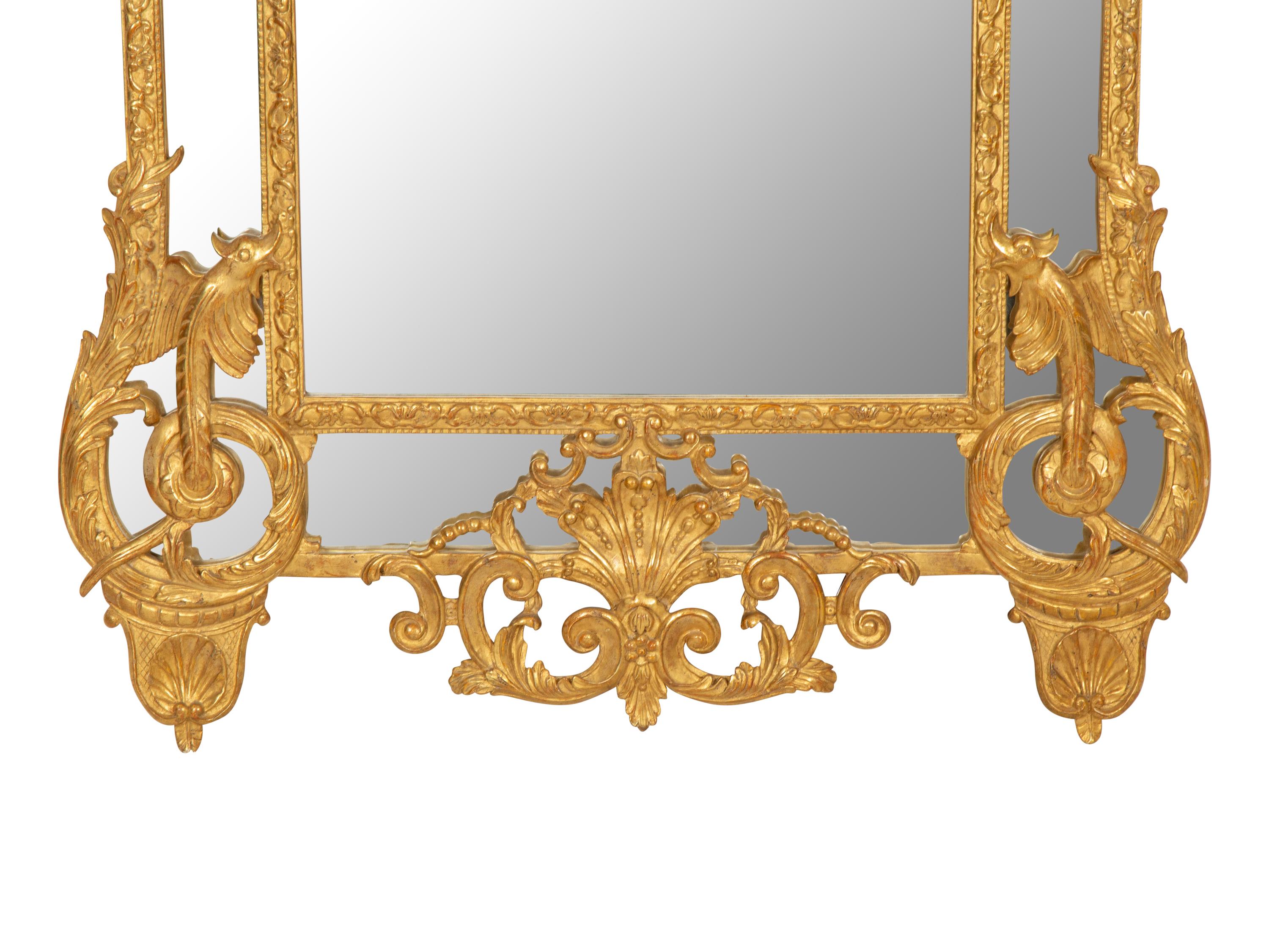 A Louis XV Style Giltwood Mirror