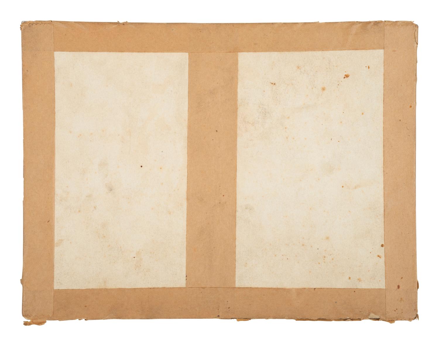 [INDIAN WARS]. 2 photographs of a cadaver, possibly a victim of a Native American attack.