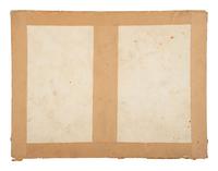 [INDIAN WARS]. 2 photographs of a cadaver, possibly a victim of a Native American attack.