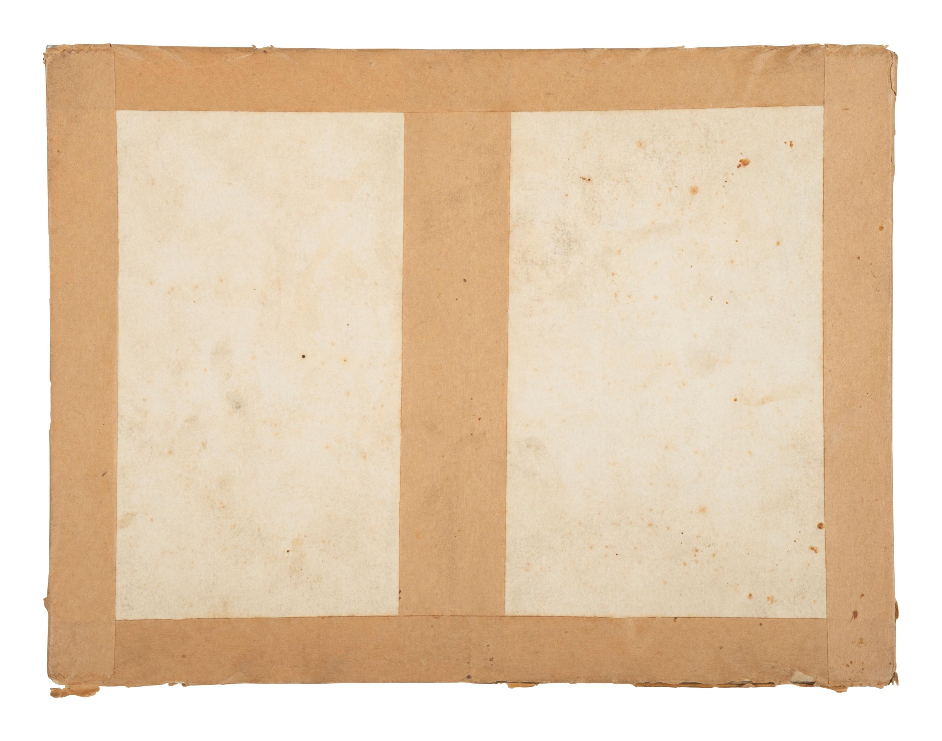 [INDIAN WARS]. 2 photographs of a cadaver, possibly a victim of a Native American attack.