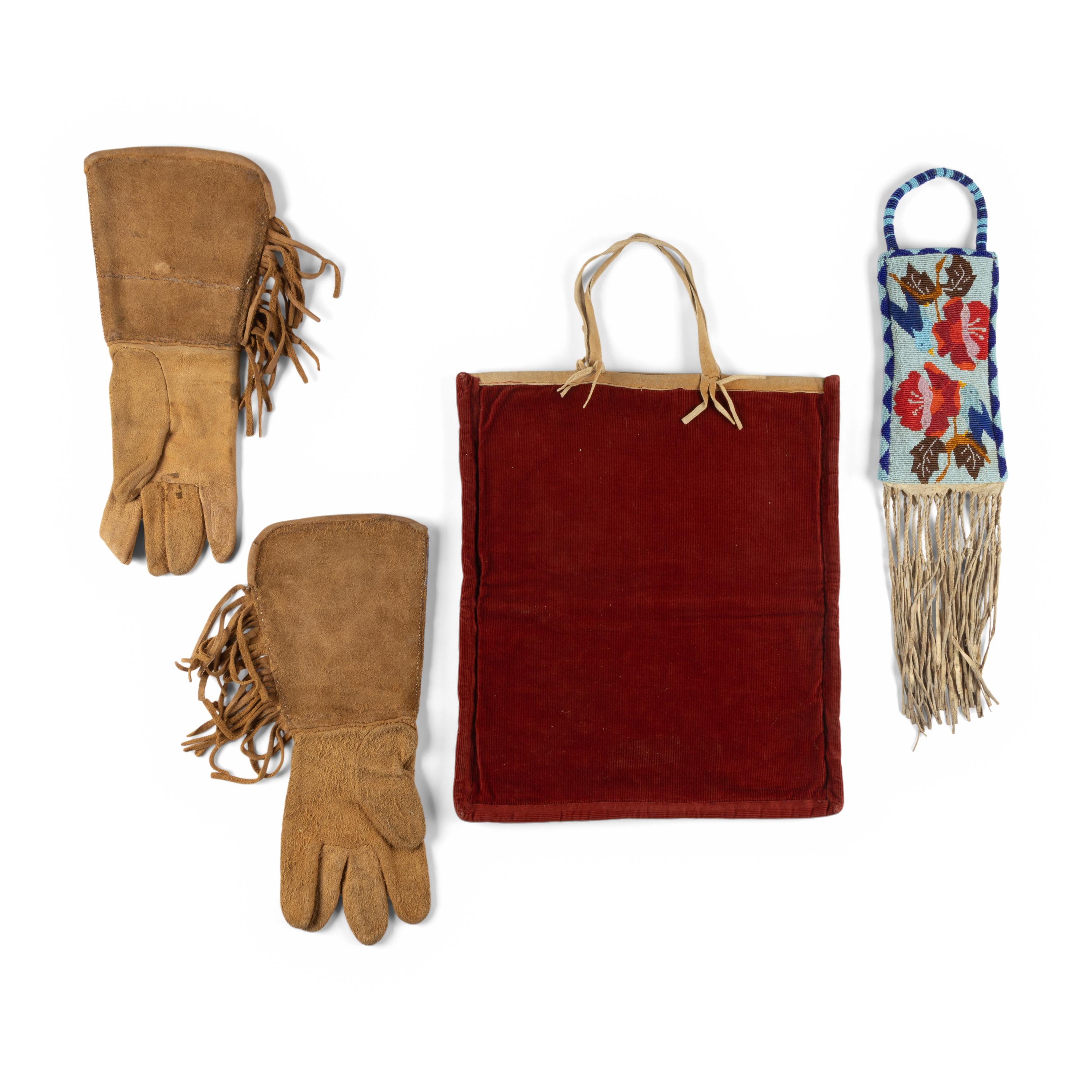 Plateau Beaded Gauntlets, Mirror Bag, and Flat Bag