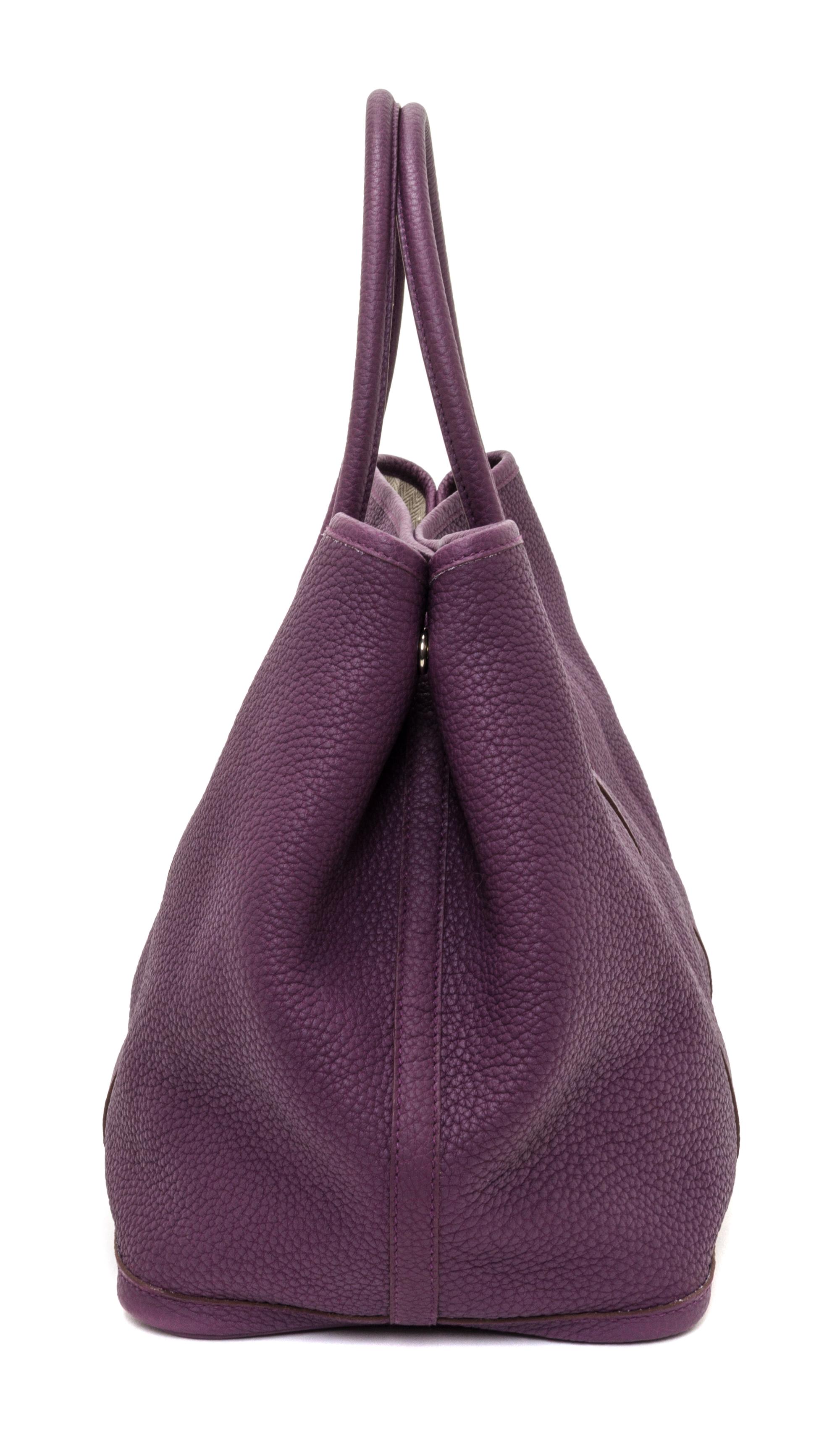 An Hermes Cassis Clemence Garden Party GM Tote Bag, 14" x 10" x 6.5".